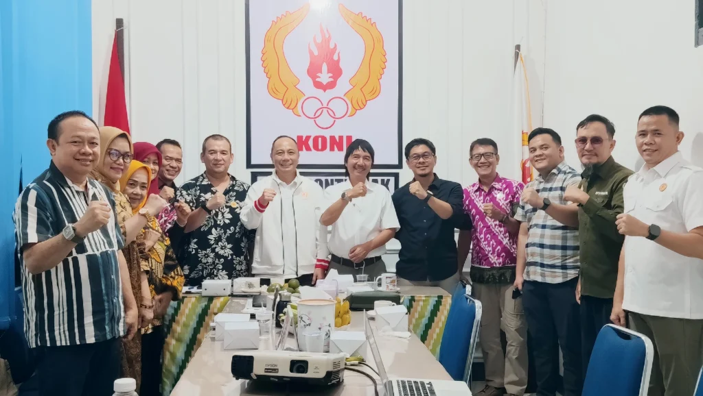 FOTO BERSAMA - Panitia Besar (PB) Pekan Olahraga Provinsi (Porprov) XIV Kalimantan Barat 2026 bersama Pengurus KONI Kota Pontianak