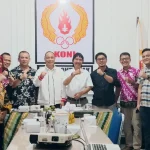 FOTO BERSAMA - Panitia Besar (PB) Pekan Olahraga Provinsi (Porprov) XIV Kalimantan Barat 2026 bersama Pengurus KONI Kota Pontianak